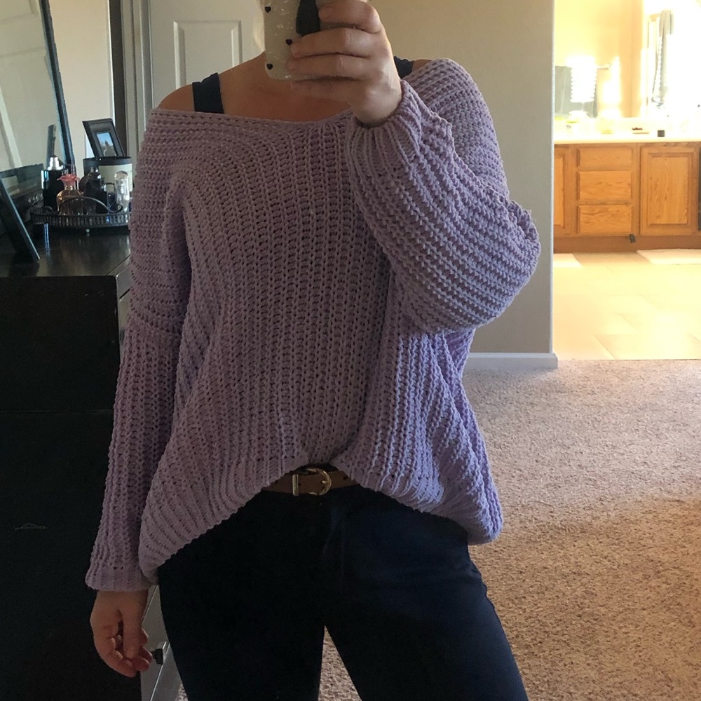 Priceless Oversized Purple Sweater